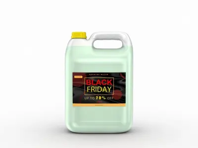 Plastic gallon 5L Low-poly 3D model