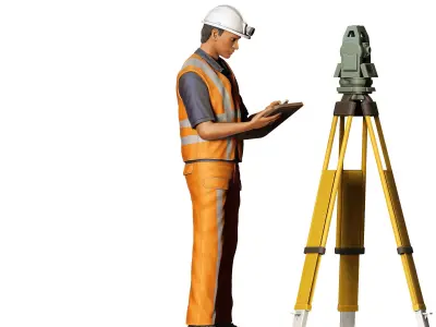 N1 Railway Track Surveyor with theodolite camera 3D print model