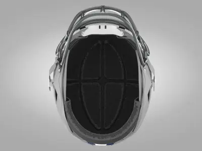 White Football Helmet Low-poly 3D model