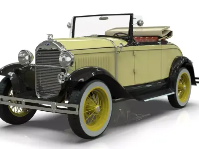 Vintage Roadster Car 1930 3D model