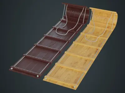 Sled 3A Low-poly 3D model