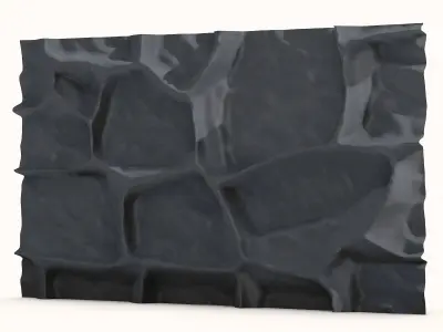 Gravel Stone Wall Component 3D model