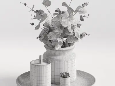 Coffee table decor 001 3D model