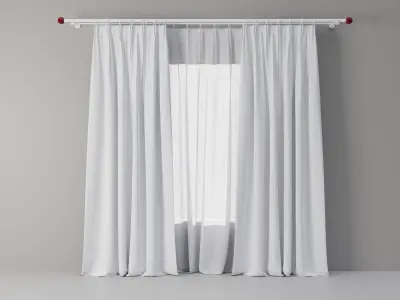 Curtains 02 collection 6 3D model