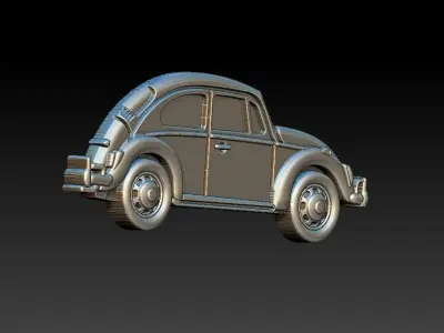 Beetle  - Fusca - Relief 3D print model