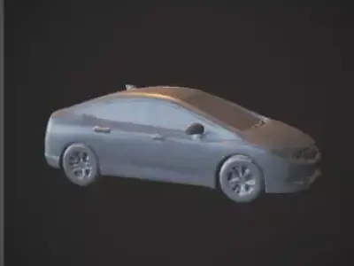 Honda Civic Reborn Low-poly 3D model