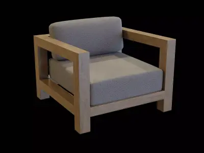 Veroda Angle Sofa 04 Low-poly 3D model