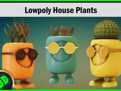 Lowpoly House Plants Low-poly 3D model