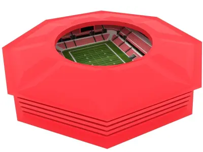 American Football Stadium Low-poly 3D model 16