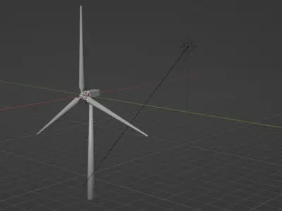 3D Wind turbine Free 3D print model