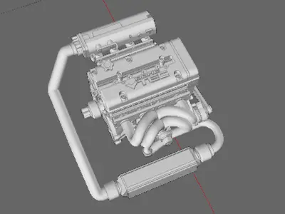 1 64 Scale H22 Engine Diecast Hot Wheels Prelude 3D print model