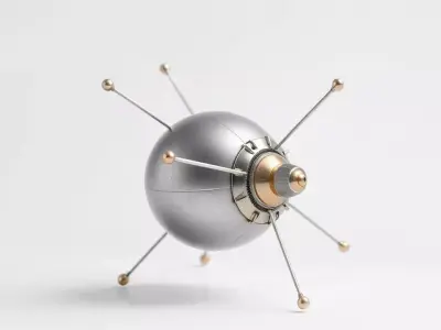 Metallic Satellite Prototype model pack Low-poly 3D model