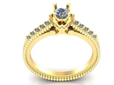 Wonder woman ring with stones 3D print model