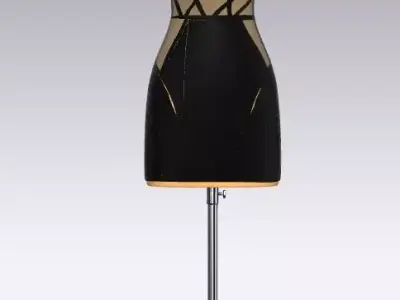 dress corset look little dress Low-poly 3D model