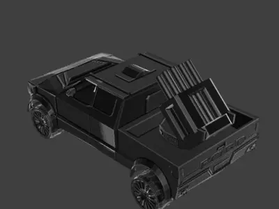 Raptor f150 hard surfece  3D Model no insides Low-poly 3D model