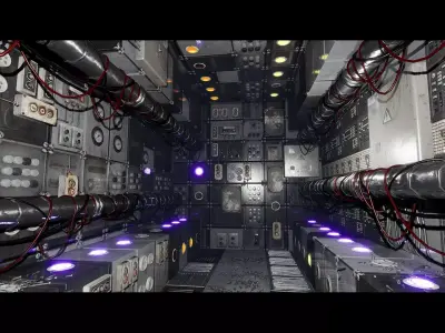 Industrial Sci-fi Low-poly 3D model