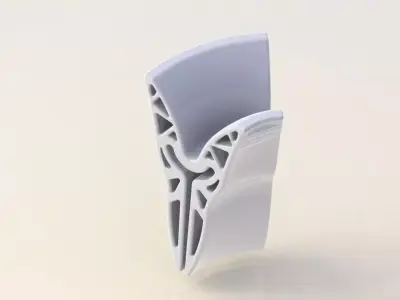 Clip knee joint with design Free 3D model