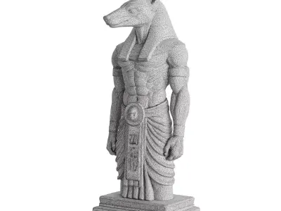 anubis statue 2 3D model