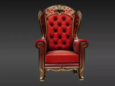 Luxury Throne Chair 3D Model Royal Furniture Design 3D model