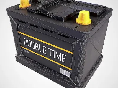 Car Battery Free low-poly 3D model