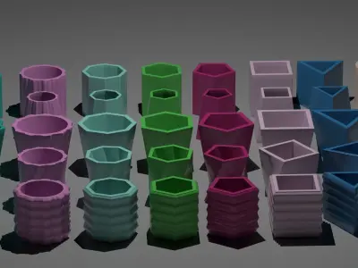 3d Printable Flower Pots 3D print model