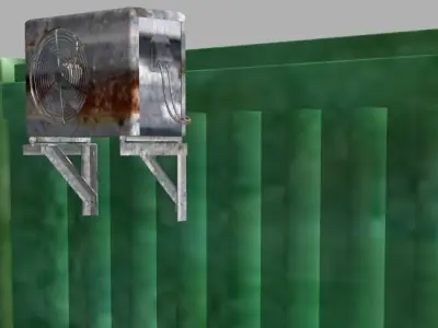 Container shipping 3D model