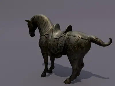 Horse Statuette S 3D model