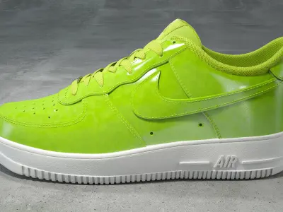 Nike Air Force 1 low  cyber green Low-poly 3D model