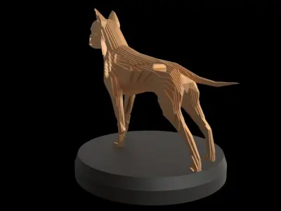 Parametric V German Boxer Low-poly 3D model
