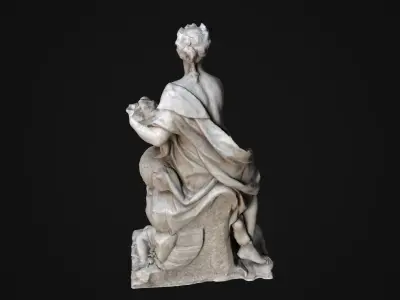 Marne Statue Low-poly 3D model