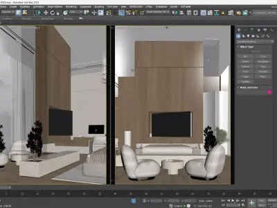 Modern Luxury Villa Bedroom Interior 3D Model MAX 3D model