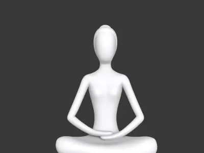 woman yoga 3D print model