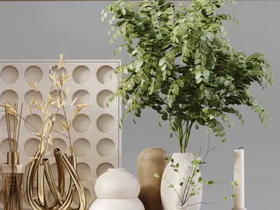 Decorative Set 227 Low-poly 3D model