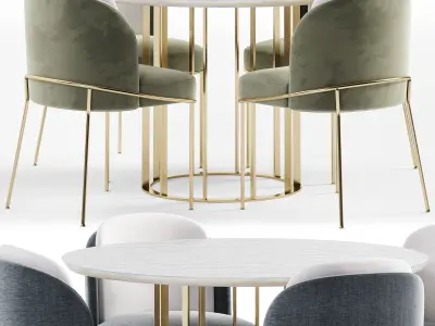 Capella chair and Nembus table 3D model