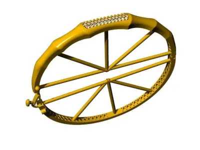 BAMBOO GOLD DIAMOND BRACELTE 3D print model