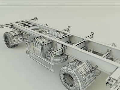 container trailer 580 3D model