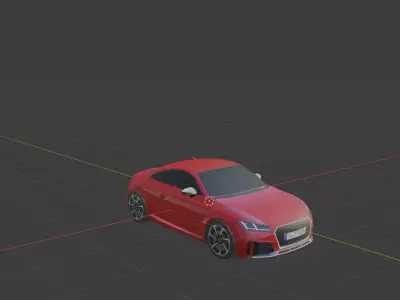 Audi TT 2017 Low-poly 3D model