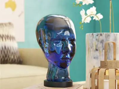 Amber Melancon Glass Head Bust 3D model