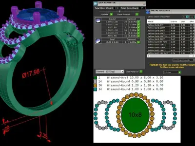 Diamond Ring Jewelry 3D print model