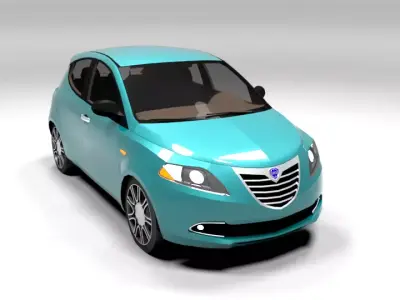 LANCIA YPSILON LOWPOLY Low-poly 3D model