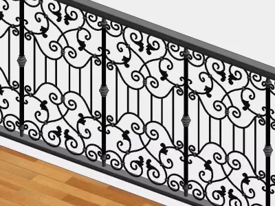 Classic Railing Revit Family type 014 3D model