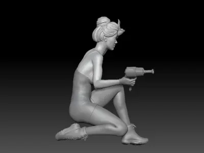 SEXY GIRL F1 PIT STOP 6 3D print model