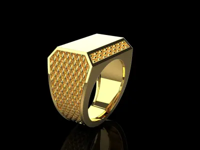Signet ring model 1020 3D print model