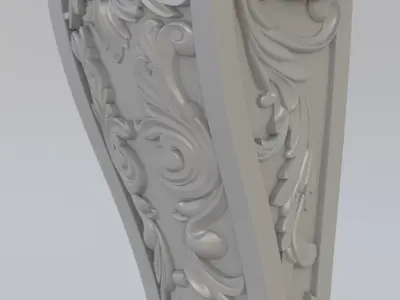Lion Pillar Baluster 3D model