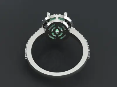 Oval ring 3D print model