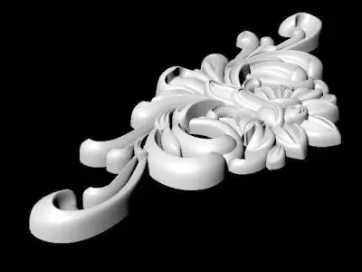Central decor ornament for furniture 3D model 796