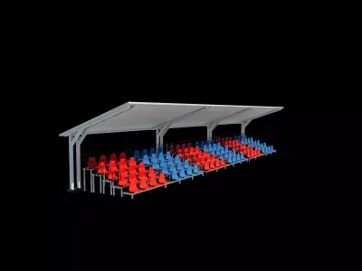 stadium bleacher 3D model