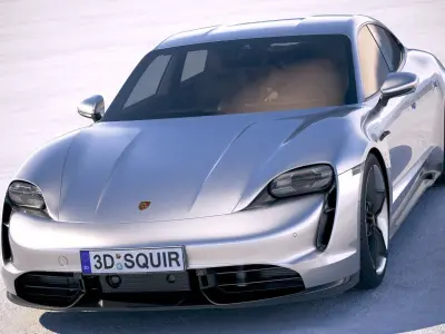 Porsche Taycan 2020 VRAY 3D model