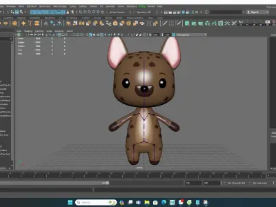  Ratel low poly animated v001 Low-poly 3D model