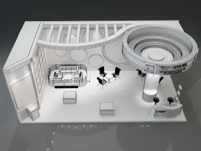 Booth Exhibition Stand a230c  3D model